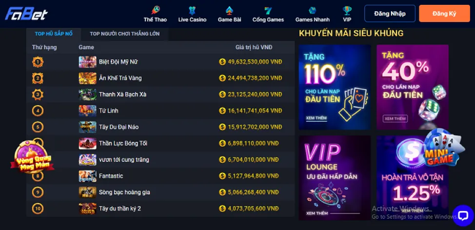 Bước 3: Đặt cược thể thao tại win78